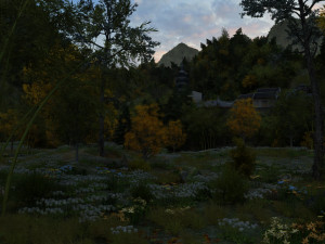 mountain village Modèle 3D