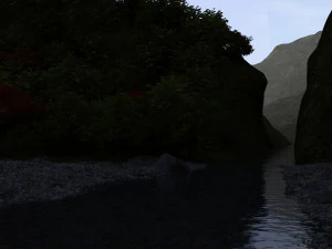 гірський потік 3D Модель