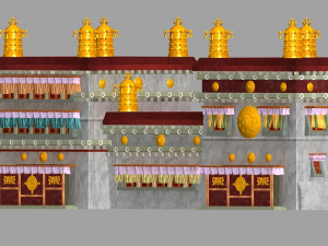 tibetan architecture 3Dモデル
