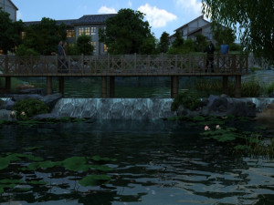 small wooden bridge 3Dモデル