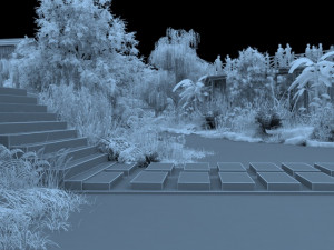 small wooden bridge Model 3D