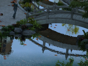 small stone bridge Model 3D