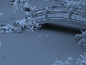 small stone bridge Model 3D