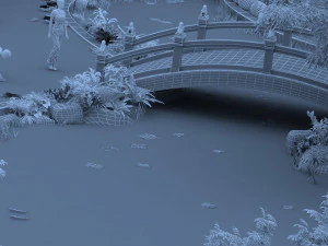 small stone bridge 3D Model