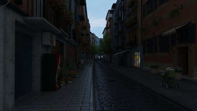 town street 3D Model .c4d .max .obj .3ds .fbx .stl .blend 