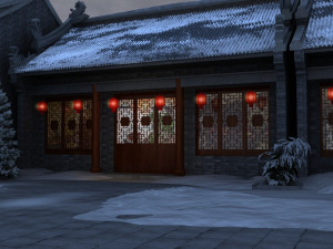snow scene Modello 3D