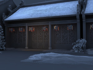 snow scene Modello 3D