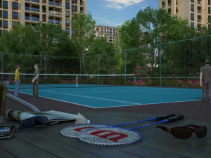 площадка для бадминтона 3D Модель