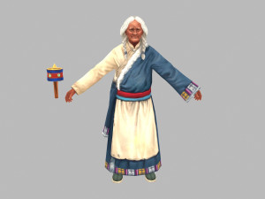 old lady of tibet Modelo 3D