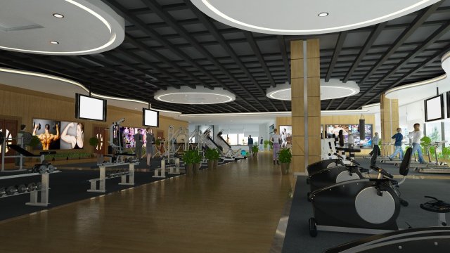 gymnasium 3D Модель .c4d .max .obj .3ds .fbx .stl .blend