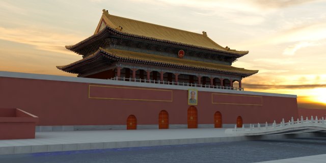 tiananmen square 3D-Modell .c4d .max .obj .3ds .fbx .stl .blend 