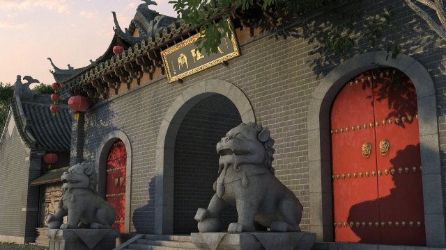 city god temple 3D 모델 .c4d .max .obj .3ds .fbx .stl .blend 