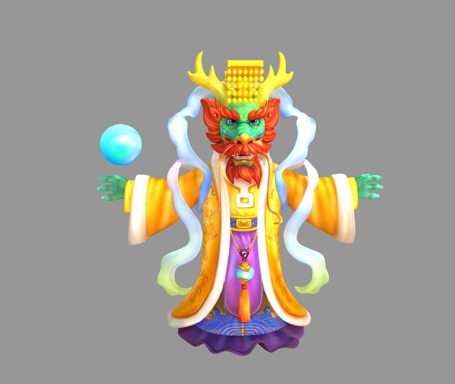 dragon king 3D 模型 .c4d .max .obj .3ds .fbx .stl .blend 