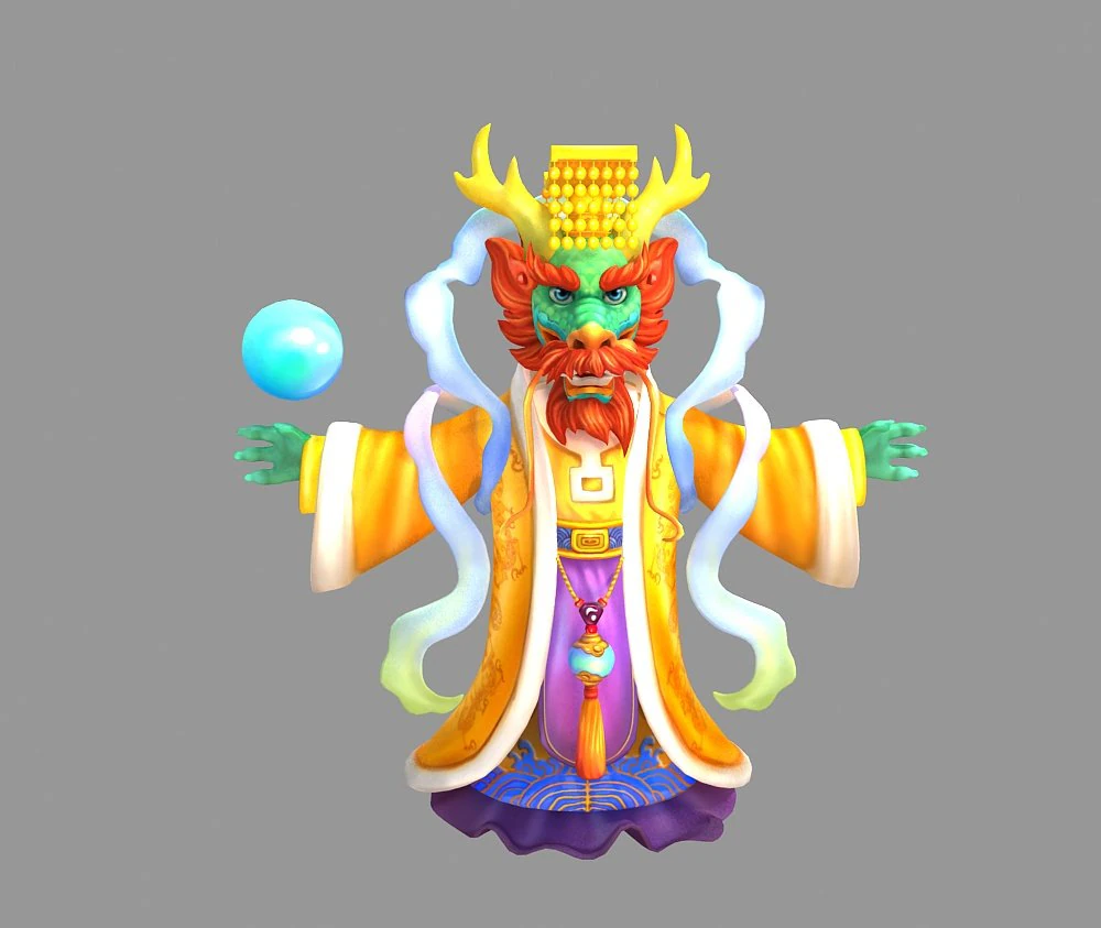 dragon king 3D Model .c4d .max .obj .3ds .fbx .stl .blend 