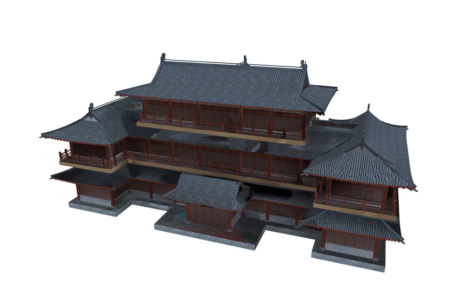 ancient architecture 3D Model .c4d .max .obj .3ds .fbx .stl .blend 