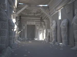 egyptian ancient tomb 3D Model