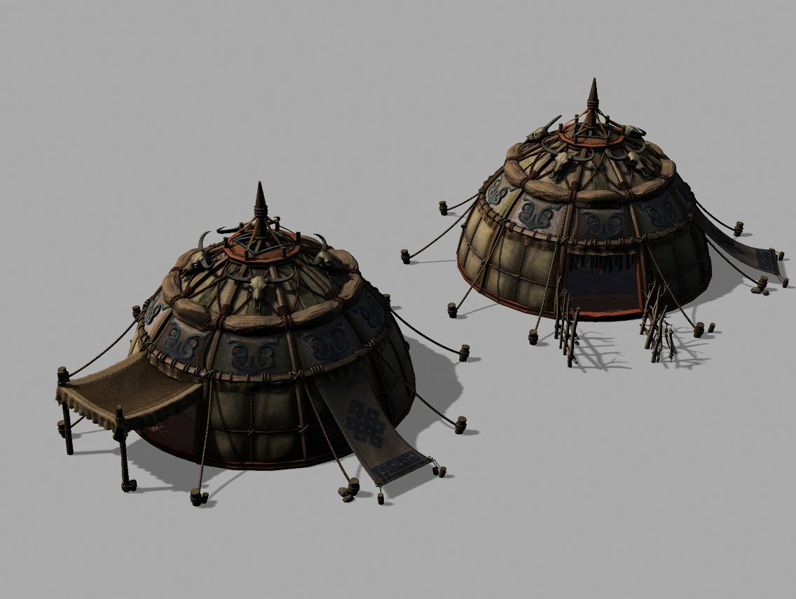 wigwam 3D Model .c4d .max .obj .3ds .fbx .stl .blend