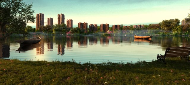 public park Model 3D .c4d .max .obj .3ds .fbx .stl .blend