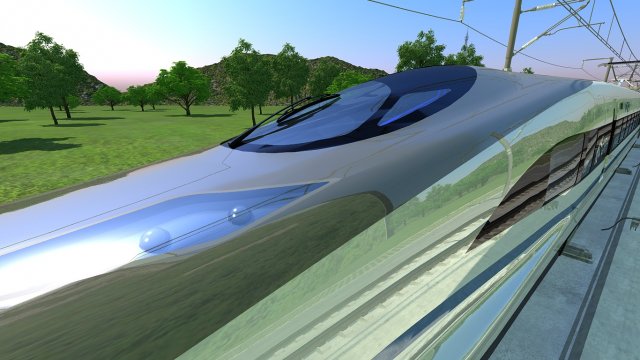 high speed railway 3D 모델 .c4d .max .obj .3ds .fbx .stl .blend