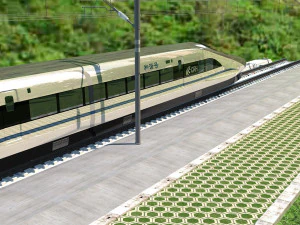 high speed railway 3D Model