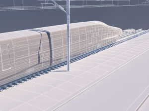 high speed railway 3D 모델