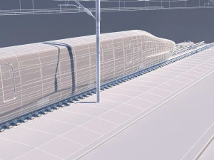 high speed railway 3D Model
