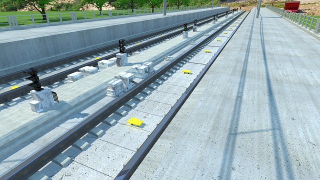 high speed railway 3D Model .c4d .max .obj .3ds .fbx .stl .blend 