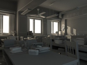 classroom Modèle 3D