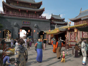 प्राचीन सड़क 3D मॉडल