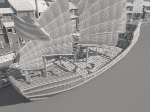 ancient merchant ship 3Dモデル