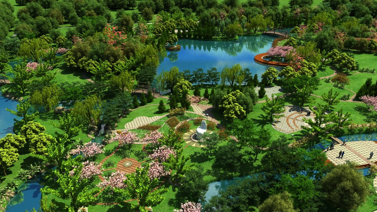 сад 3D Модель .c4d .max .obj .3ds .fbx .stl .blend 