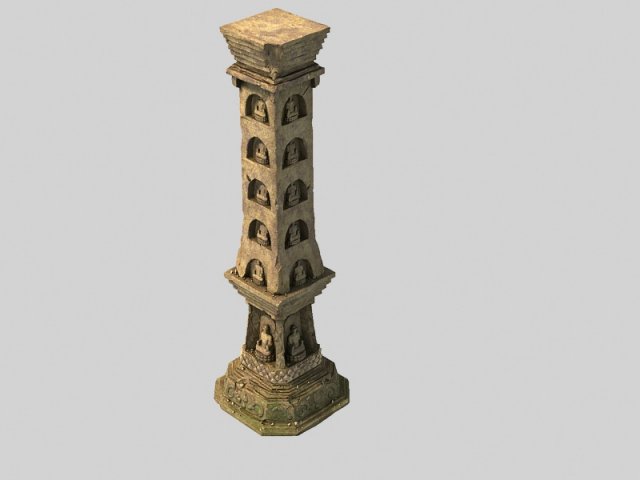 stone column Modello 3D .c4d .max .obj .3ds .fbx .stl .blend 