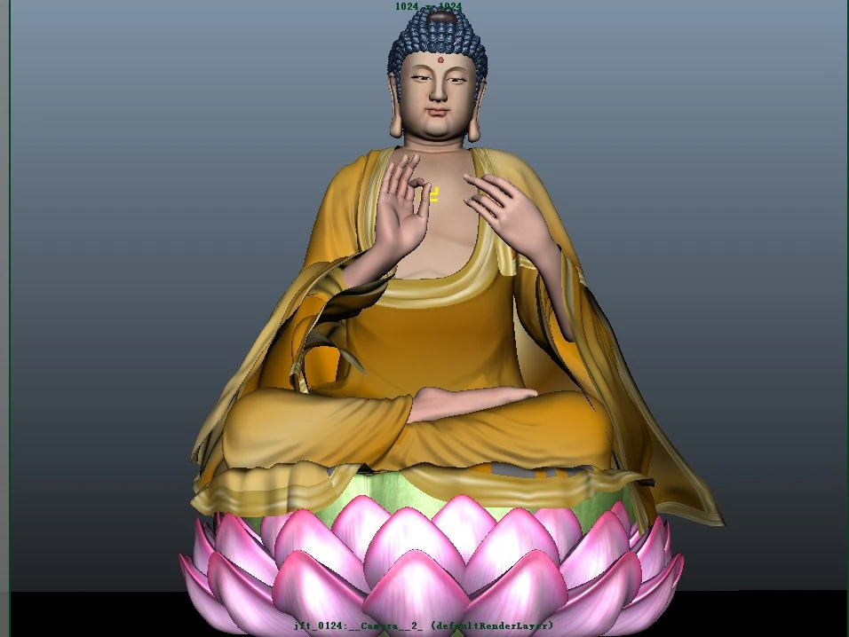 buddha 3D Model .c4d .max .obj .3ds .fbx .stl .blend