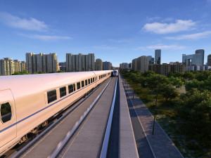 high speed railway Modelo 3D