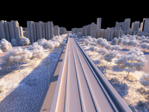 high speed railway Modelo 3D
