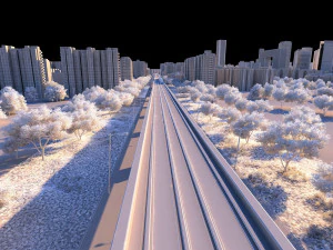 high speed railway 3D Model