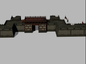 city gate 3D मॉडल