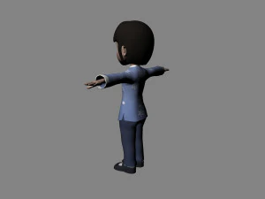 cartoon girl 3D Model