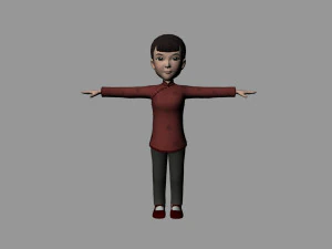 tekenfilmvrouw 3D Model