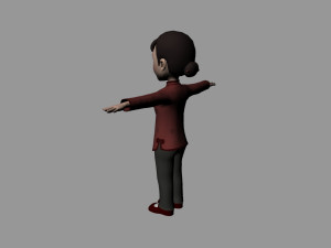 cartoon woman Modèle 3D