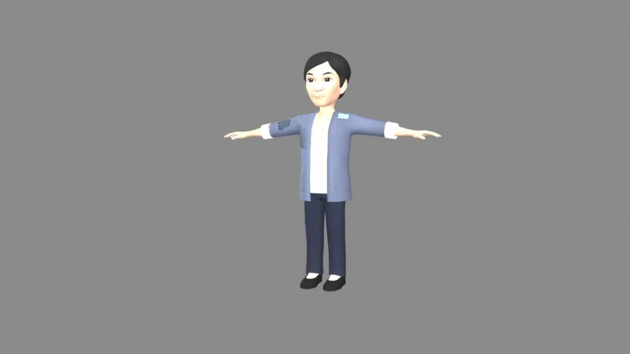 cartoon man 3D Model .c4d .max .obj .3ds .fbx .stl .blend 