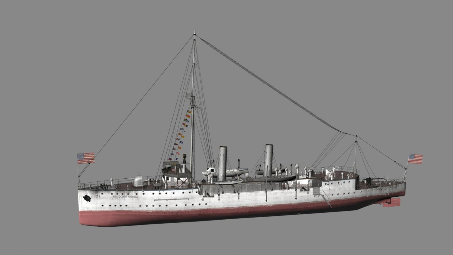 zhongshan ship 3D Model .c4d .max .obj .3ds .fbx .stl .blend 