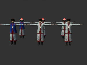 qing dynasty soldiers 3D Model