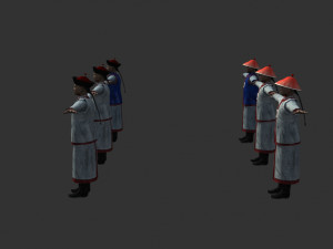 qing dynasty soldiers 3Dモデル