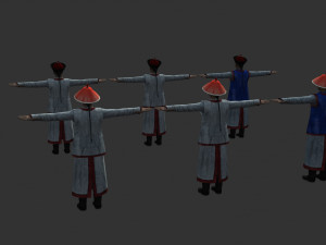 qing dynasty soldiers 3Dモデル