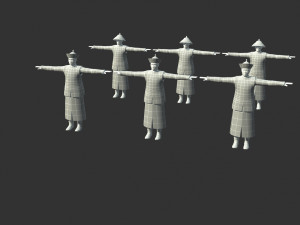 qing dynasty soldiers 3Dモデル