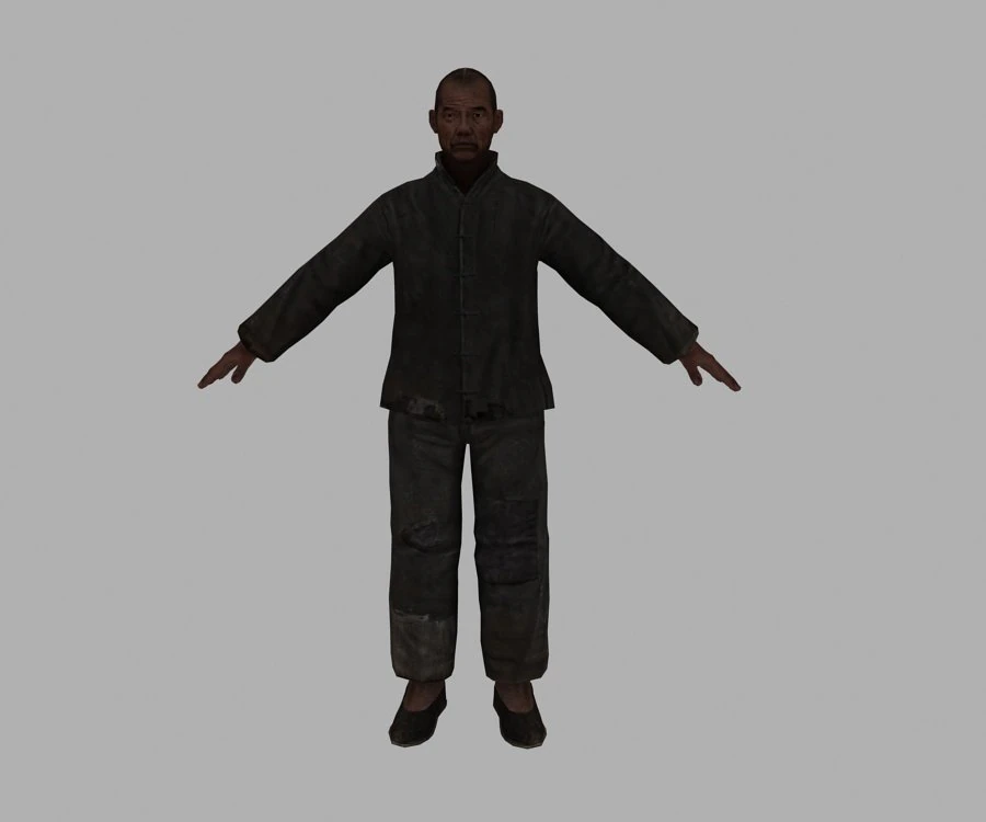 farmer 3D Model .c4d .max .obj .3ds .fbx .stl .blend 