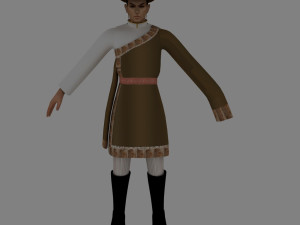 tibetan men 3D Model