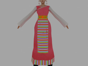 tibetan women 3D Model