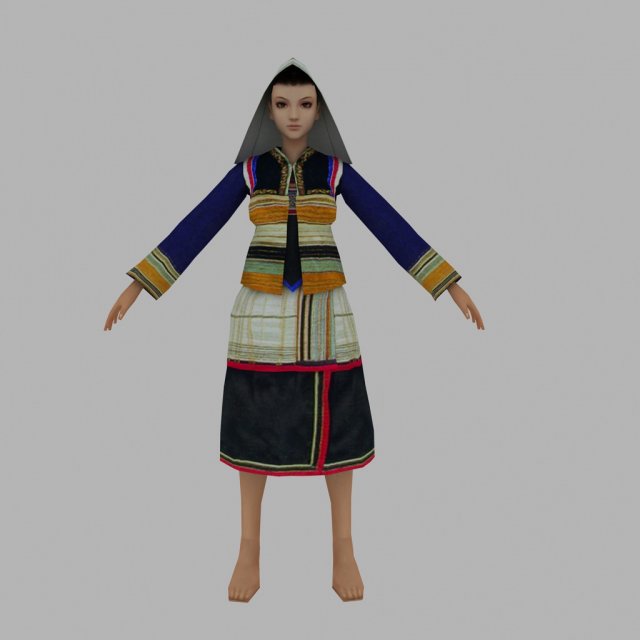 jino women 3D Model .c4d .max .obj .3ds .fbx .stl .blend 